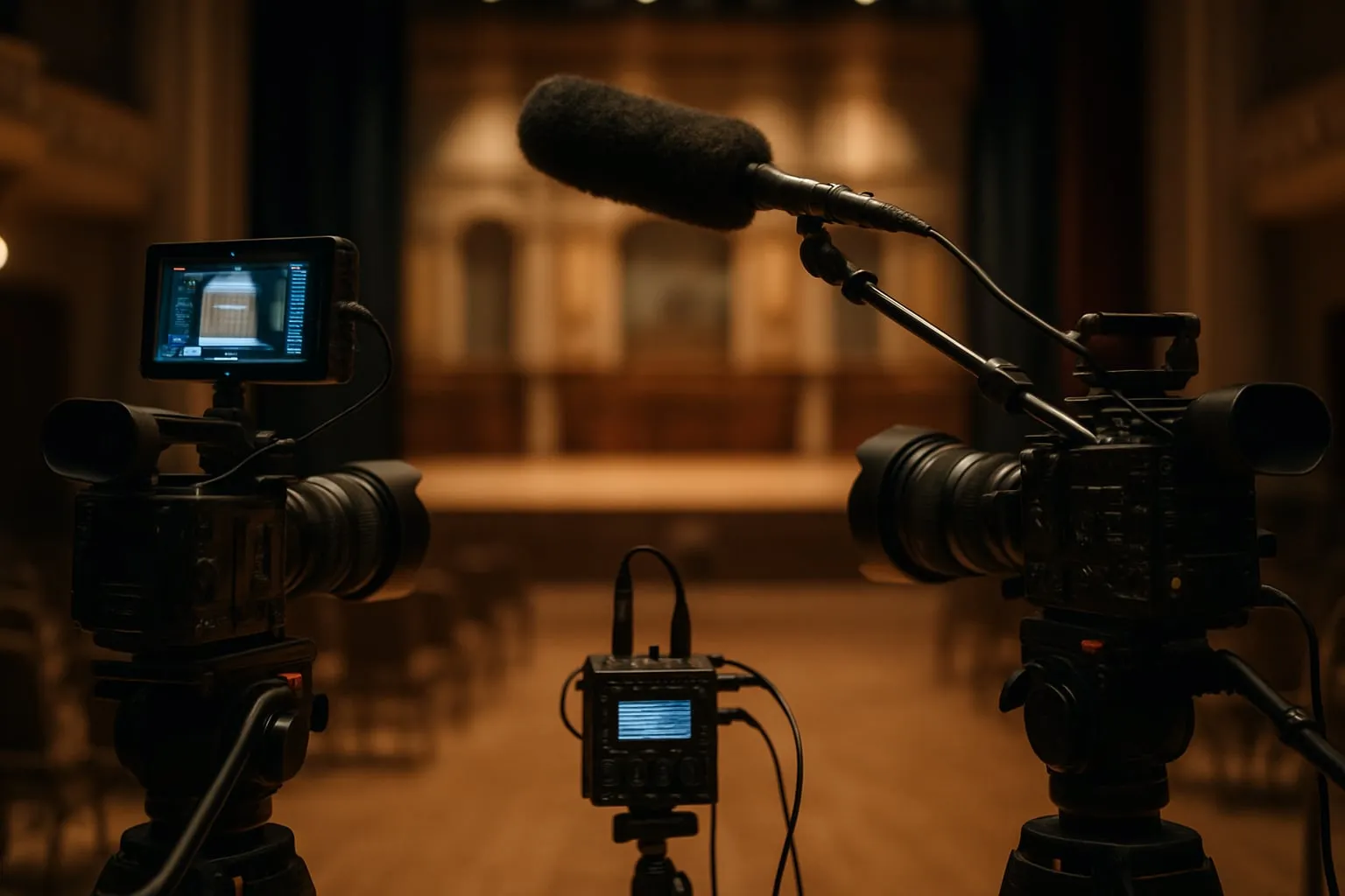 Ensaios em espaços culturais: filmagem e captação de som