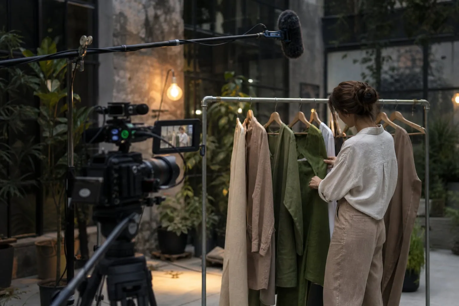 Filmagem de moda sustentável: luz, som e locações urbanas